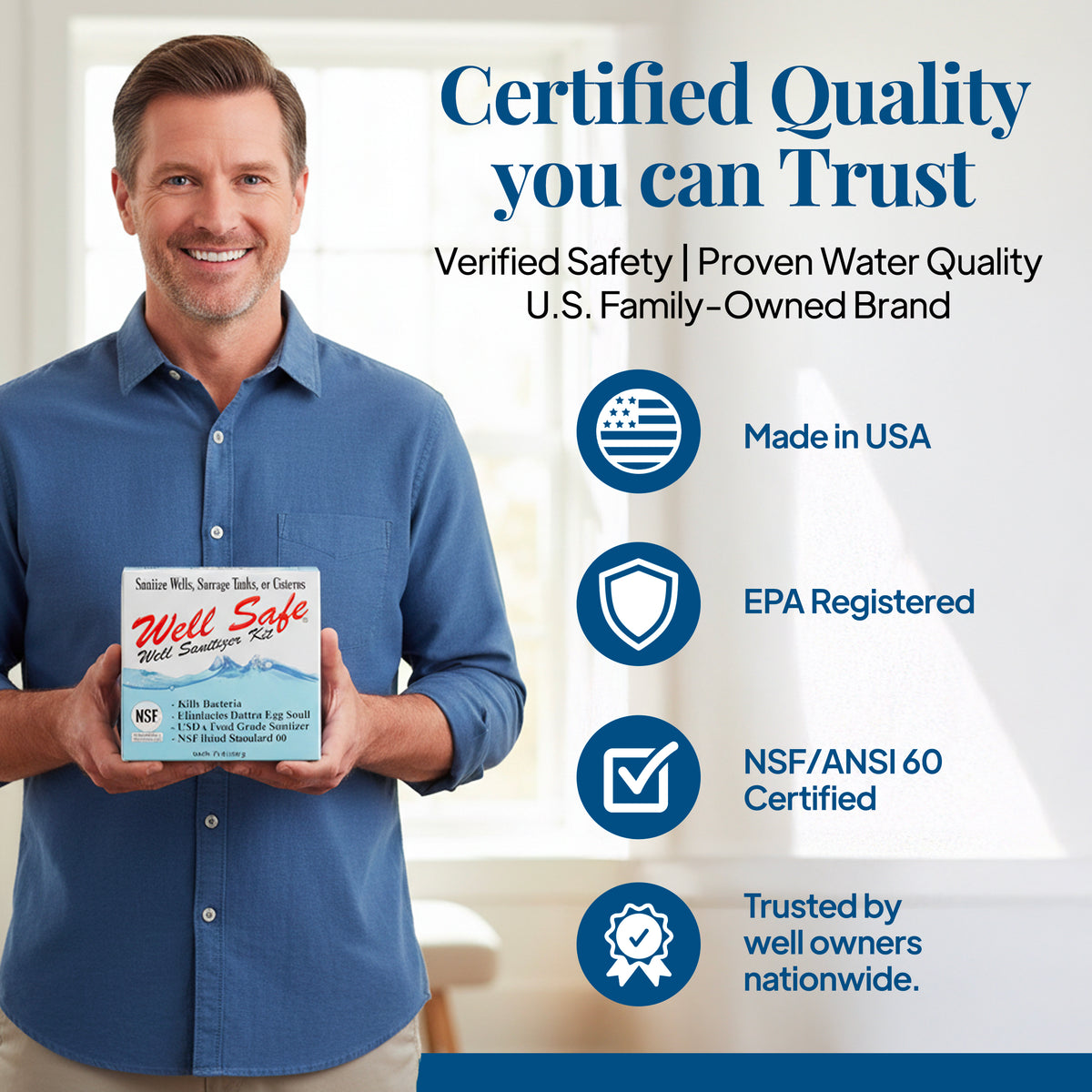 NSF-certified Well Safe well-water treatment